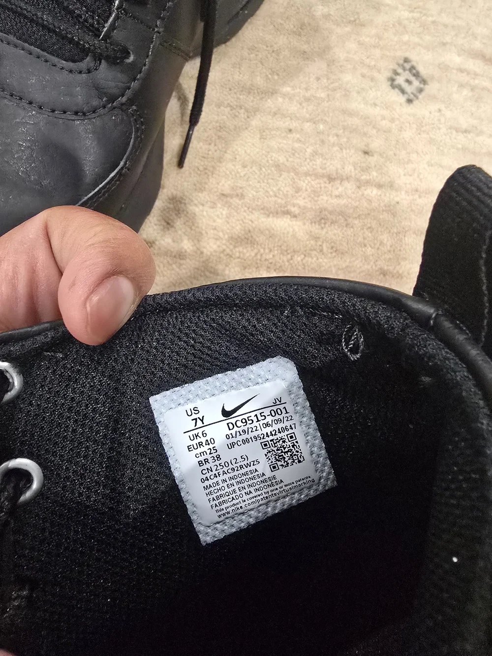 Nike Black Men's High-Top Lace-Up Boots